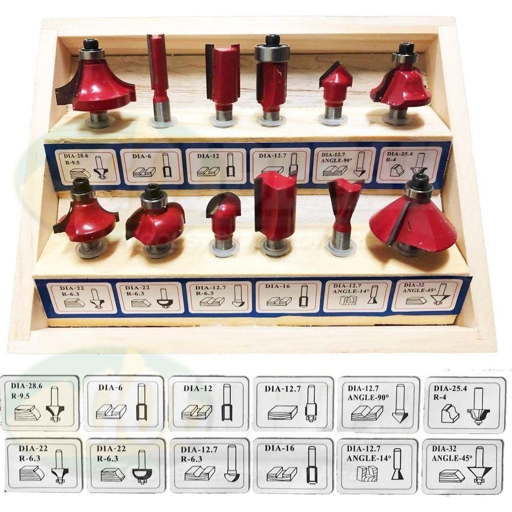 Mailtank SH-121 Router Bit Set (12pcs) - Goldpeak Tools PH Mailtank Mailtank SH-121 Router Bit Set (12pcs) - Goldpeak Tools PH Mailtank
